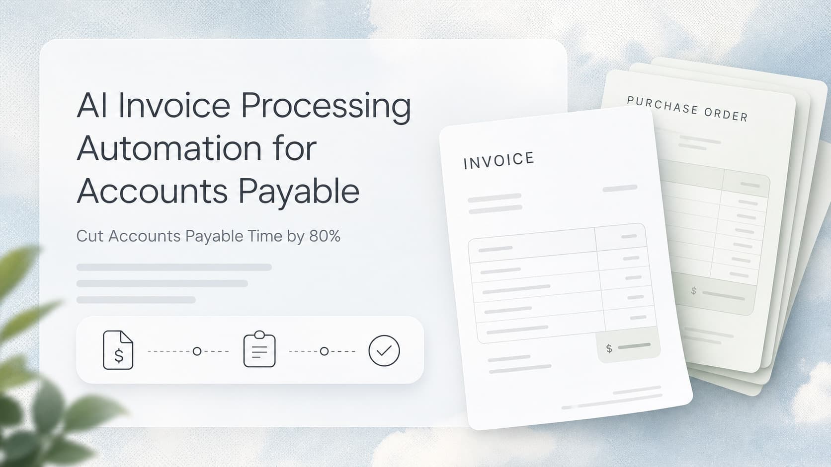 AI invoice processing automation dashboard showing extracted data fields