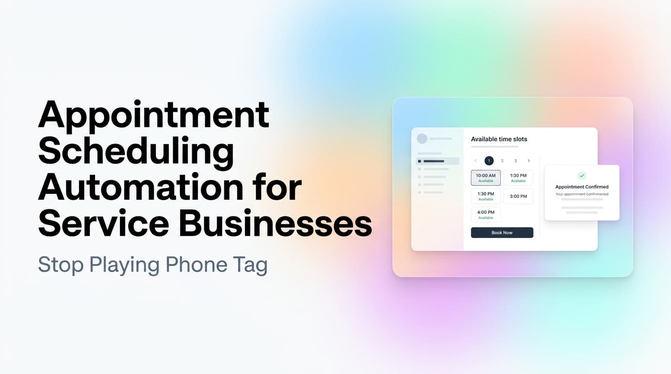 Digital calendar interface showing automated appointment scheduling for a service business
