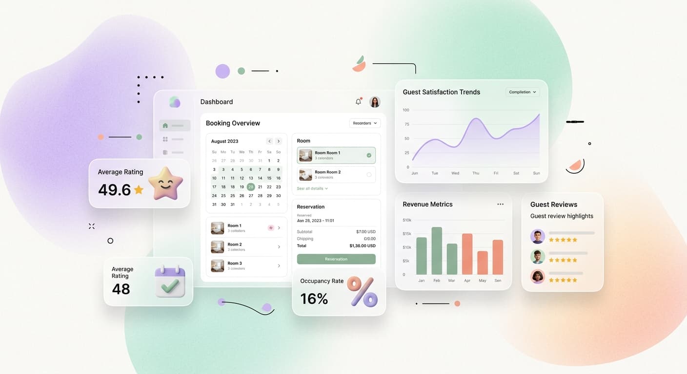 Charleston SC hospitality website design showing restaurant and hotel booking interfaces