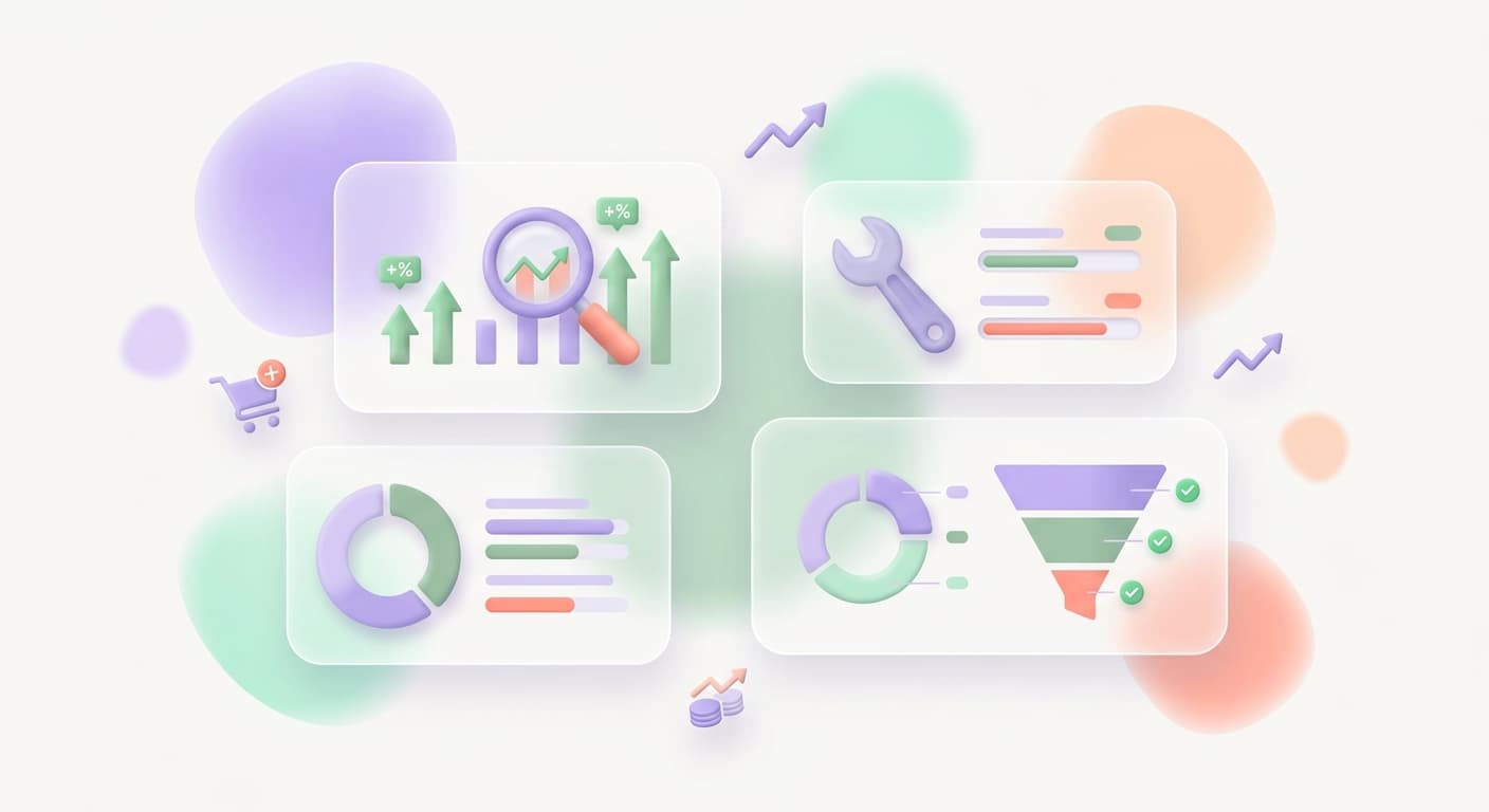 Website conversion funnel visualization with optimization checkpoints