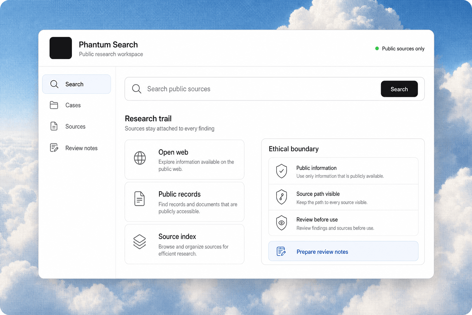 Phantum Search public research workspace preserving source paths and ethical review boundaries