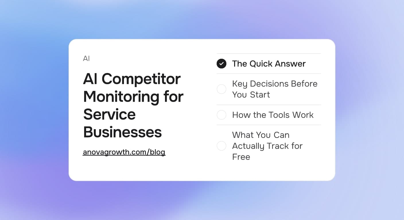 AI Competitor Monitoring for Service Businesses