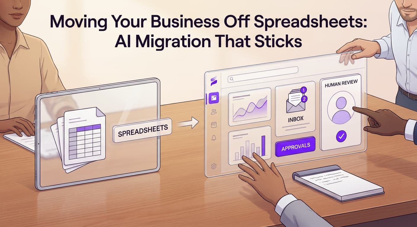 Moving Your Business Off Spreadsheets: AI Migration That Sticks