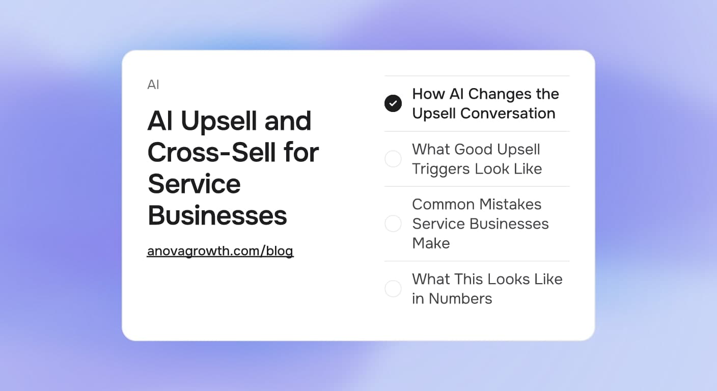 AI upsell and cross-sell for service businesses