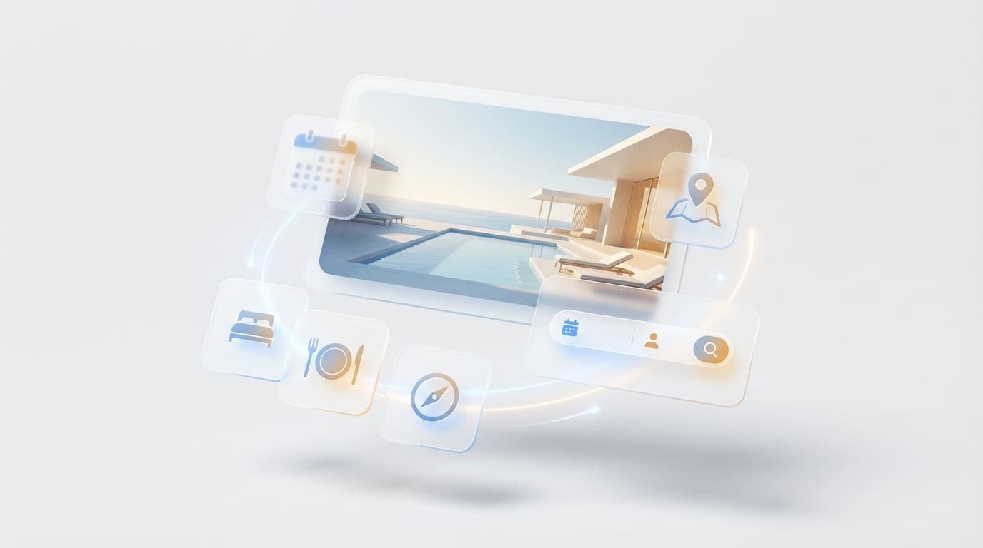 Charleston hospitality website design illustration
