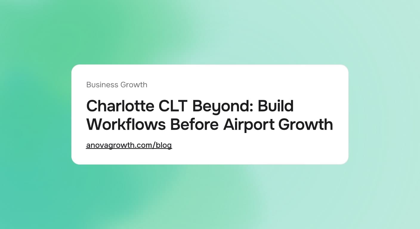 Charlotte airport growth and workflow automation planning dashboard
