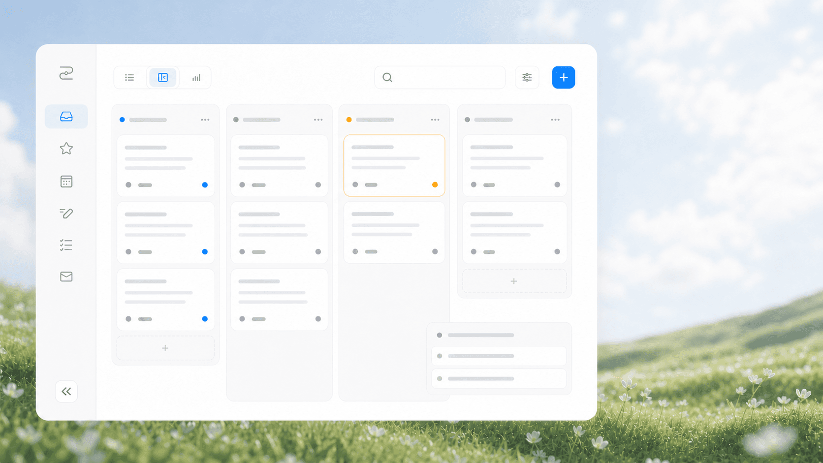 CRM pipeline workspace with four stages, a review queue, and a stalled handoff