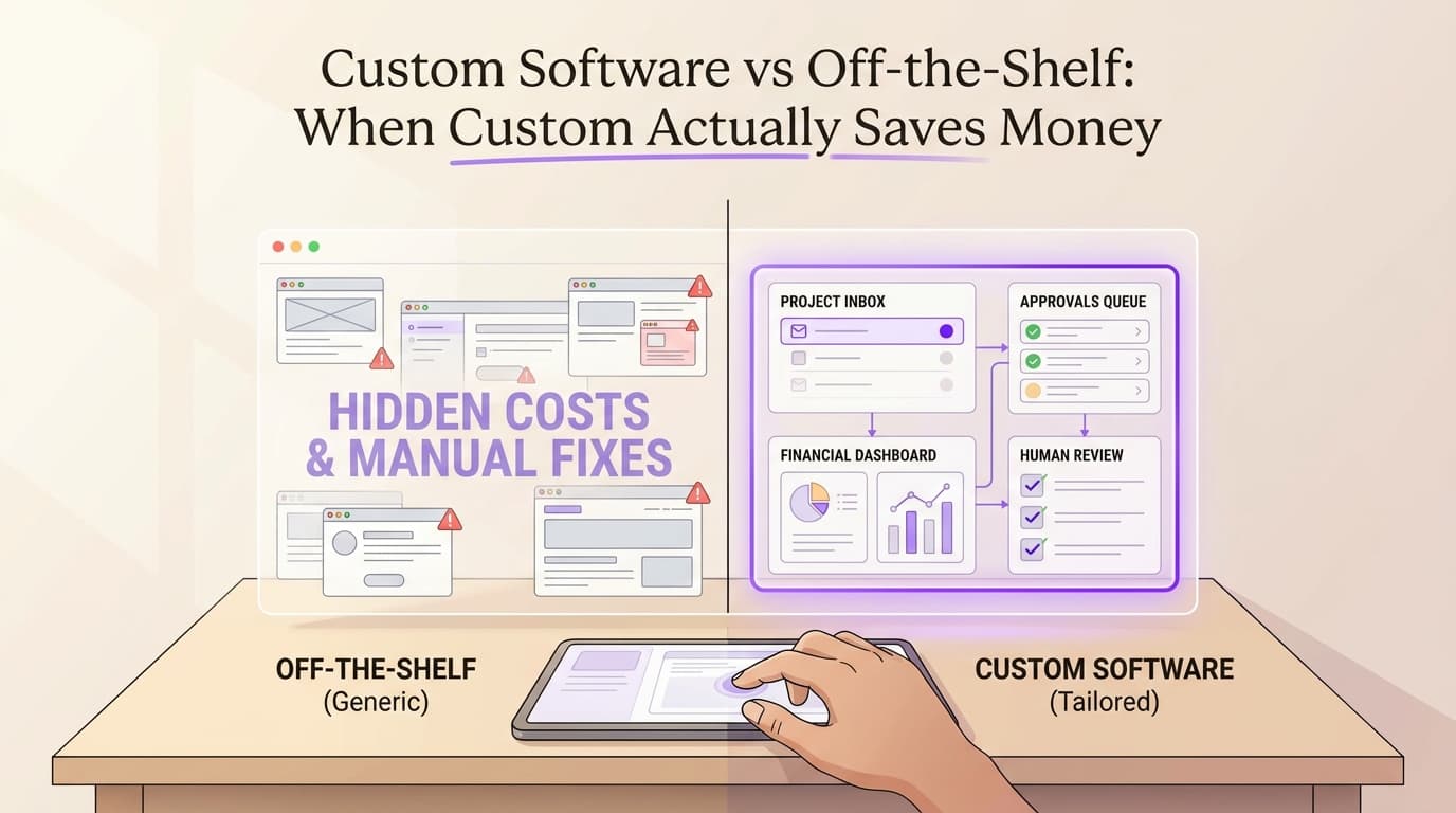 Custom Software vs Off-the-Shelf: When Custom Actually Saves Money