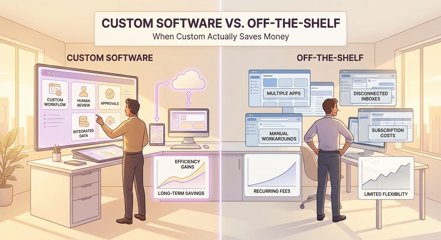 Custom Software vs Off-the-Shelf: When Custom Actually Saves Money