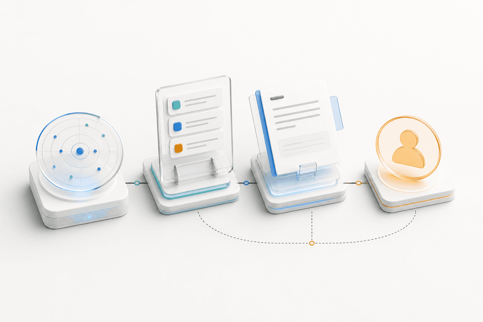 Connected lead intake, context, draft, and human review modules