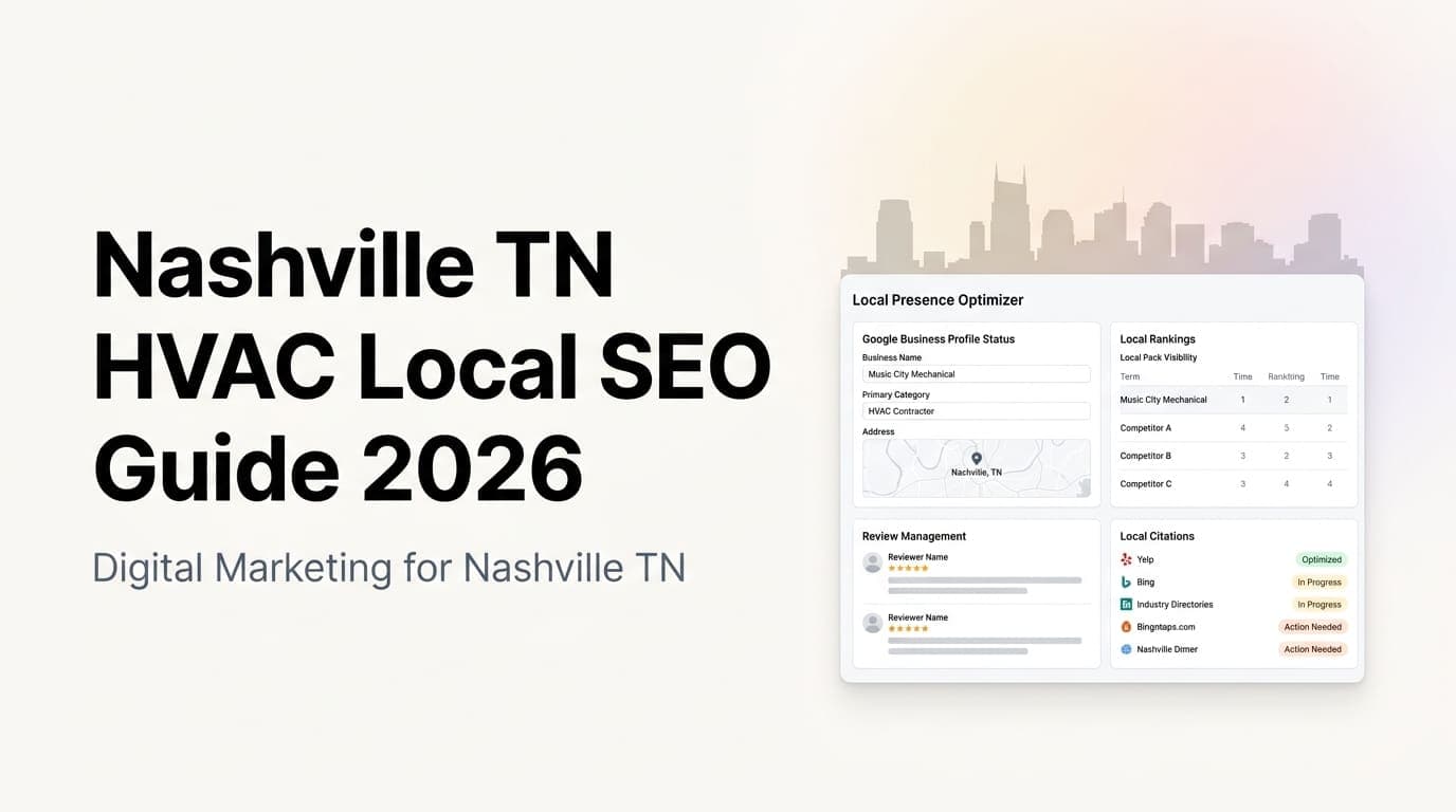 Nashville Tennessee HVAC local SEO strategy 2026