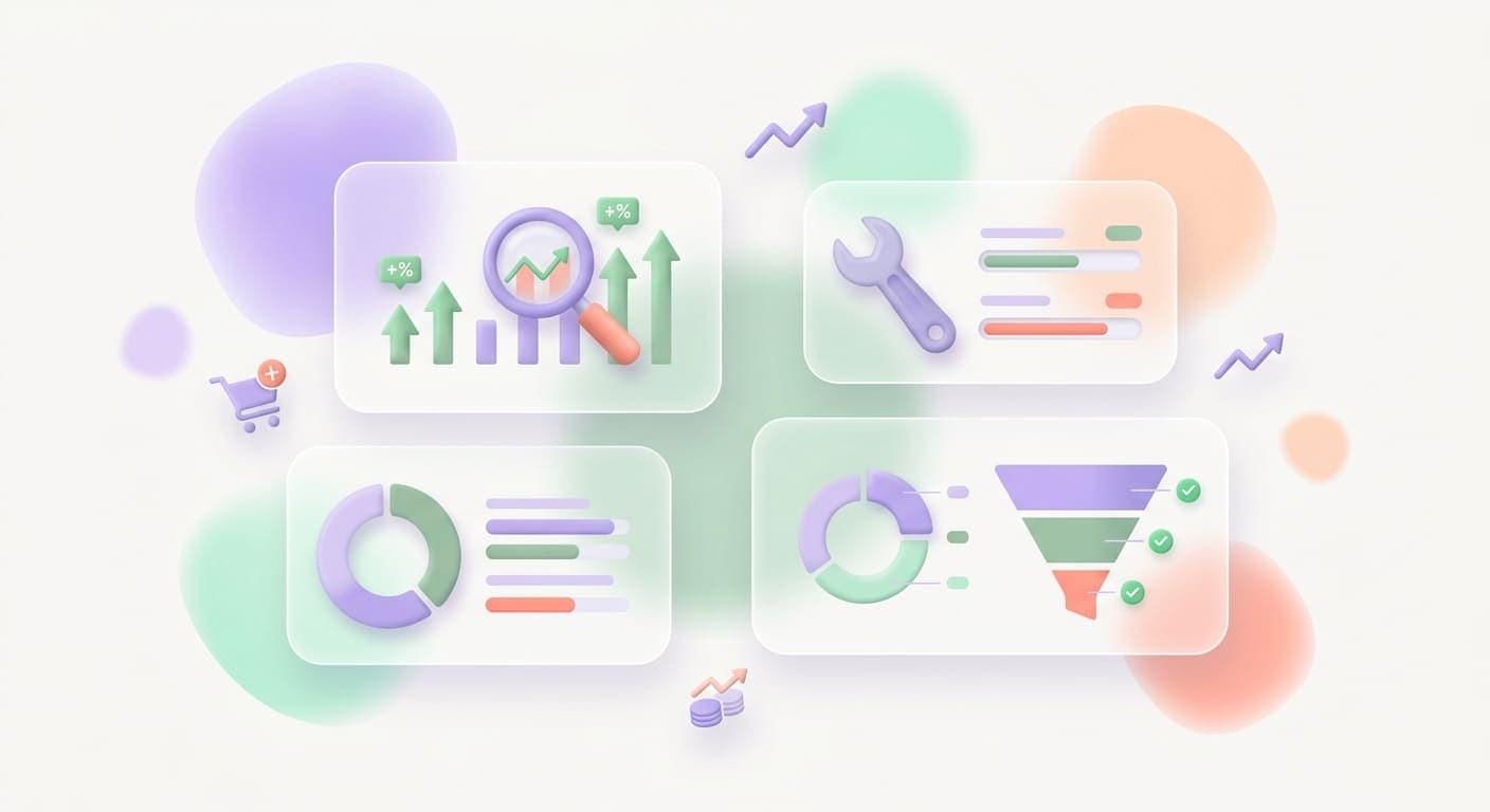 Website conversion funnel visualization with optimization checkpoints